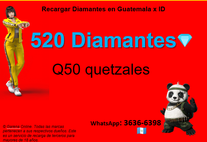 Precio de 500 diamantes en free fire